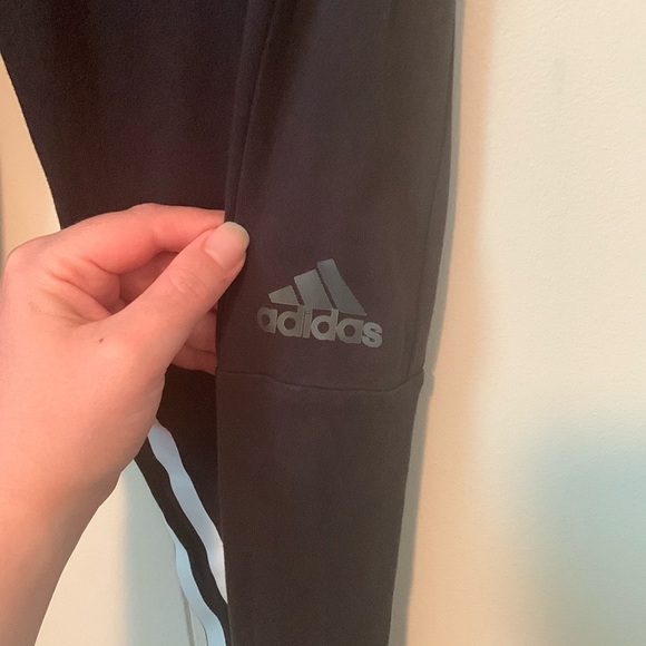 Adidas Black & White 3 Stripes Athletic Leggings Size Small - Picture 3 of 8
